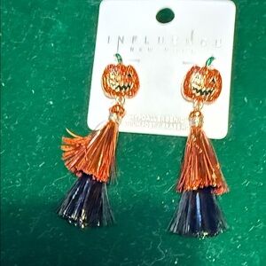 Halloween Pumpkin Tassel Earrings​